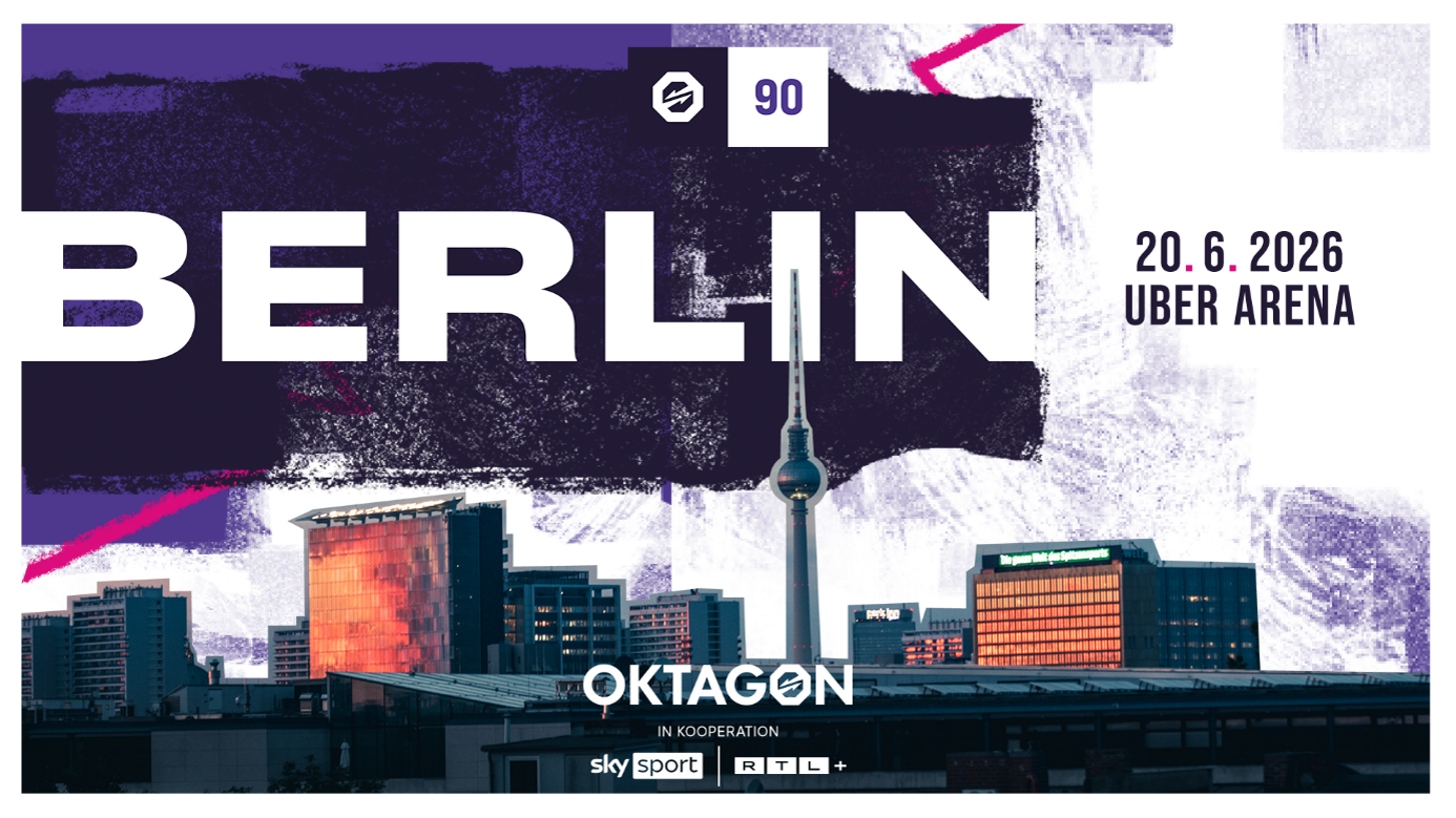 Grafik zeigt Oktagon Logo und Sky, sowie das Datum des Live Events am 20.06.26