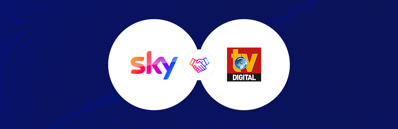 Grafik zeigt Partnerschaft zwischen Sky und Sky.de