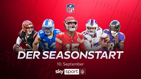 Grafik zeigt Saisonstart der NFL 2026 am 10. September bei Sky